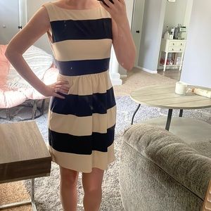Navy and Tan dress
